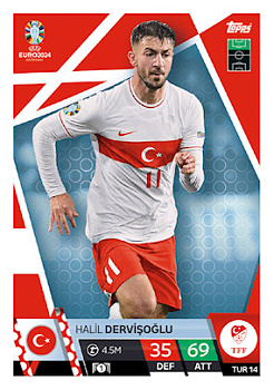 Halil Dervisoglu Turkey Topps Match Attax EURO 2024 #TUR14